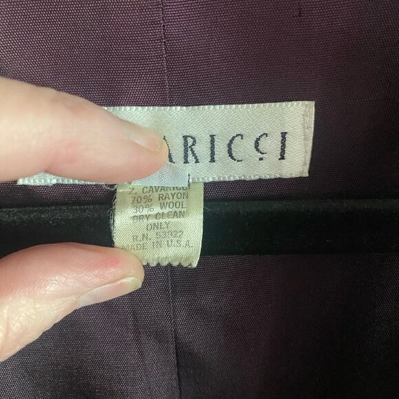 Vintage 90’s Z. Cavaricci Brown Double Breasted Blazer - Picture 4 of 5